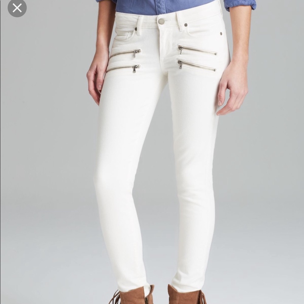 Paige white skinny jeans